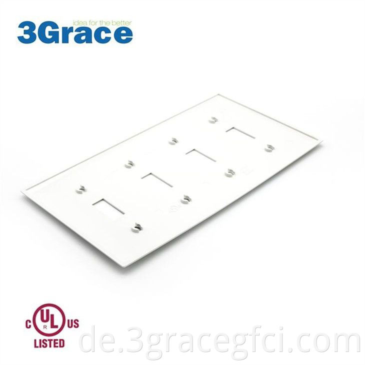 4 Gang White Switch Cover5